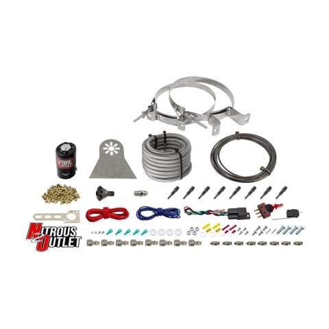 Nitrous Outlet Oxide Systems 00-10481-H-DRY-00 Systems, Dry 8 Cylinder Direct Port System - .122 Niree Discharge Nozzles (100-500HP)(No Bottle)