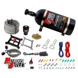 Nitrous Outlet Oxide Systems 00-10671-GEN4-10 Systems, 4150 Stinger 4 Dry Race System - Braided Hoses/.178 Trashcan Solenoid/Universal Solenoid Bracket - (50-600 HP)(10lb Bot thumbnail 1