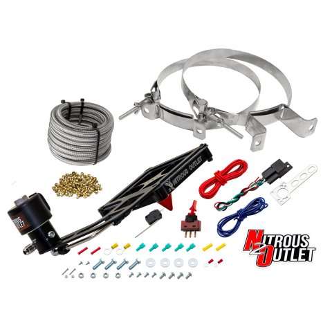 Nitrous Outlet Oxide Systems 00-10681-GEN4-00 Systems, 4500 Stinger 4 Dry Race System - Hard-line/.178 Trashcan Solenoid/Boomerang Solenoid Bracket - (50-600 HP)(No Bottle)