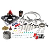 Nitrous Outlet Oxide Systems 00-45900CS-DRY1-00 Systems, 4500 Dry Kraken Competition Plate System - Braided Hose/.199 Competition Trashcan Solenoid/Universal Solenoid Bracket ( thumbnail 1