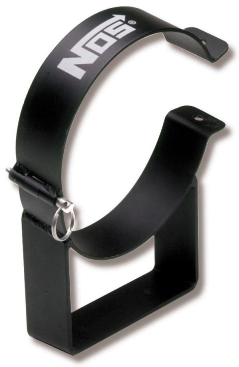 NOS Nitrous Bottle Brackets 14140NOS Brackets, Hinged, Aluminum, Black Powdercoated, 7 in. Diameter, 10/15 lb. Bottles, Pair thumbnail 2