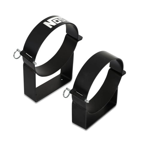 NOS Nitrous Bottle Brackets 14140NOS Brackets, Hinged, Aluminum, Black Powdercoated, 7 in. Diameter, 10/15 lb. Bottles, Pair thumbnail 3