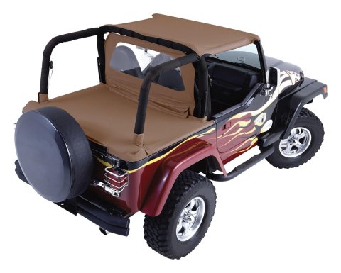 RT Off-Road Cover All Kits for 1997-2006 WRANGLER - CA10337 Soft Top, All, Fabric, Spice, Clear Window, Beach Topper, Windbreaker, Tonneau Cover, Jeep, Kit