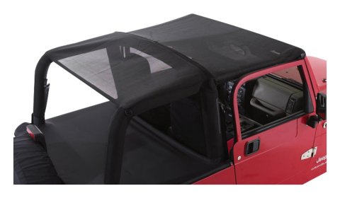 RT Off-Road Combo Beach Toppers for 2007-2017 WRANGLER, 2018 WRANGLER JK - CB30011 Soft Top, Topper, Partial Top Type, Mesh, Black, Jeep, Each