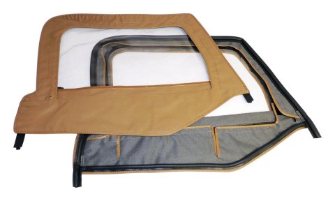 RT Off-Road Door Skins for 1997-2006 WRANGLER - DS10137 Skins, Driver and Passenger Side Upper, Fabric, Spice, Jeep, Pair