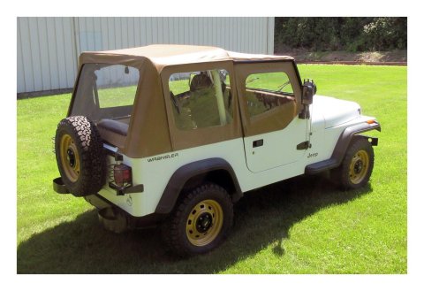 RT Off-Road Replacement Soft Tops for 1987-1995 WRANGLER - RT10037 Top, Replacement, Fabric, Spice, Upper Doors, Clear Windows, Jeep, Each