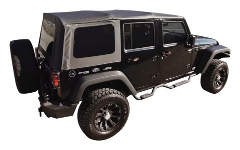 RT Off-Road Replacement Soft Tops for 2007-2009 WRANGLER - RT10635T Top, Replacement, Fabric, Black Diamond, Tinted Windows, Jeep, Each