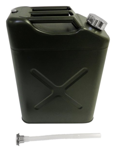 5.4 Gallons RT Off-Road Jerry Can RT26009 Utility Jug, Can, Rectangular, Gallons, Steel, Green, Each