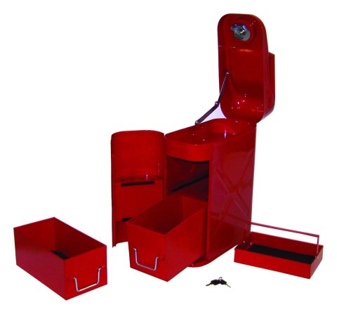 RT Off-Road Trail Can Toolboxes RT26019 Storage Box, Toolbox, Locking, Steel, Red Powdercoated, Each thumbnail 1