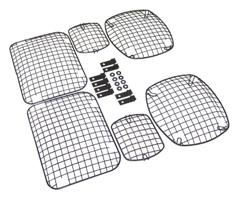 RT Off-Road Stone Guard Sets for 1987-1995 WRANGLER - RT26033 Light Guards, Steel, Black, Jeep, Set of 6 thumbnail 1