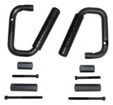 RT Off-Road Door Grab Handles RT27049 Interior Handle, Steel, Black Powdercoat, Windshield Frame, Jeep, Pair thumbnail 1