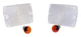 RT Off-Road Parking Lamp Assemblies for 1987-1993 WRANGLER - RT28012 Assemblies, Front, Clear Lenses, Amber Bulbs, Jeep, Pair thumbnail 1