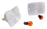 RT Off-Road Parking Lamp Assemblies for 1987-1993 WRANGLER - RT28012 Assemblies, Front, Clear Lenses, Amber Bulbs, Jeep, Pair thumbnail 2