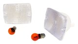 RT Off-Road Parking Lamp Assemblies for 1987-1993 WRANGLER - RT28012 Assemblies, Front, Clear Lenses, Amber Bulbs, Jeep, Pair thumbnail 3