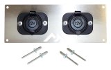 RT Off-Road Electrical Switch Panels RT29009 Plate, Plate w/ 2 12V Power Sockets for Universal Applications thumbnail 1