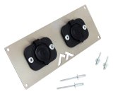 RT Off-Road Electrical Switch Panels RT29009 Plate, Plate w/ 2 12V Power Sockets for Universal Applications thumbnail 4