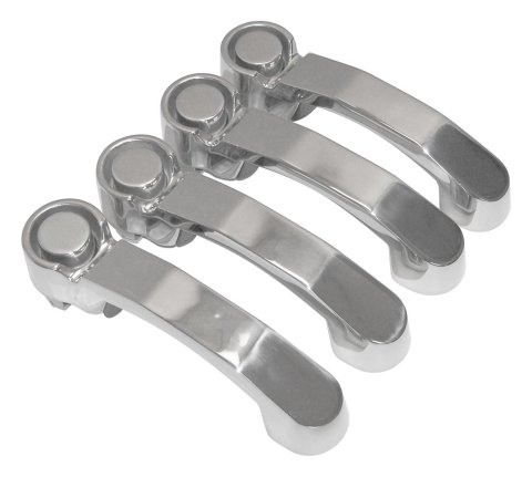RT Off-Road Exterior Door Handles RT34005 Handles, Exterior, Stock Design, Stainless Steel, Polished, Dodge, Jeep, Set of 4 thumbnail 1