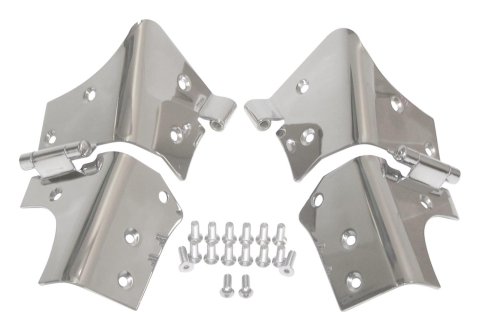 RT Off-Road Windshield Hinges for 1997-2006 WRANGLER - RT34066 Hinges, Stainless Steel, Polished, Jeep, Pair