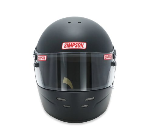 Simpson Viper Racing Helmets 7100048 Helmet, Series, Full Face, Black, Matte Finish, Snell SA2020, X-Large, Each