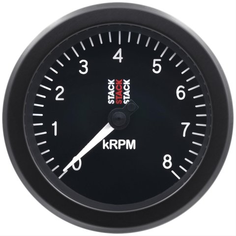 Stack Gauges ST100-08 TACHOMETER, SPORT, 88MM, BLACK, 0-8K RPM thumbnail 2