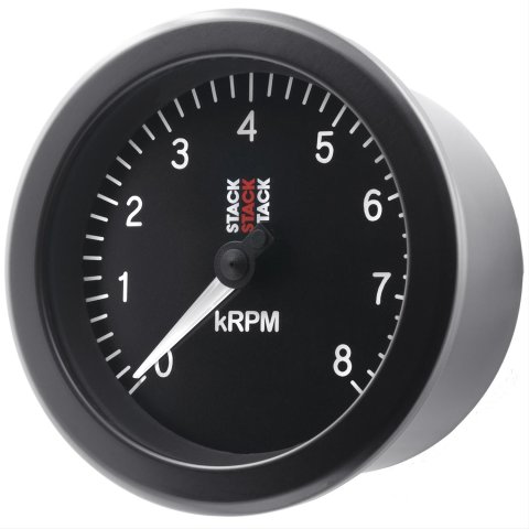 Stack Gauges ST100-08 TACHOMETER, SPORT, 88MM, BLACK, 0-8K RPM thumbnail 3