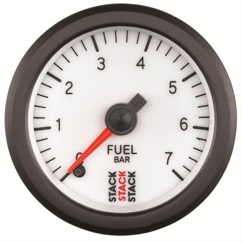 Stack Professional Stepper Motor Analog Gauges ST3355 Fuel Pressure Gauge, Pro Motor, Analog, Electrical, 0-7 Bar, 2 1/16 in. Diameter, White Face, Each thumbnail 2