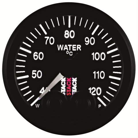 Stack Pro-Control Stepper Motor Analog Gauges ST3507 Gauge, Pro Control, Water Temperature, 40-120 Degrees C, 2 1/16 in., Black Face, Analog, Electrical, Each thumbnail 1
