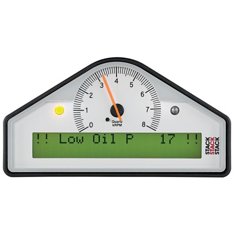Stack Gauges Gauge Kits and Instrument Clusters ST8100AR-B-E ACTION REPLAY DASH, WHT, 0-8K RPM (BAR, DEG. C, KM/H) thumbnail 1