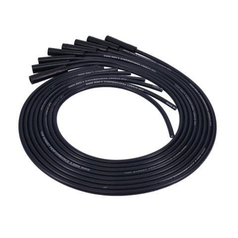 Top Street Performance 8.5mm Spark Plug Wire Sets 81025 Wires, Spiral Core, 8.5mm, Black, 180 Degree Boots, LS, LT, Set