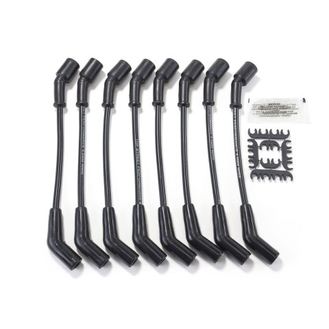 Top Street Performance Premium Spark Plug Wire Sets 81028 Sets, 8.5mm, Assembled, Spiral Core, Black Wire, Black Boots, 135 Degree Boots, Chevy, Set thumbnail 2
