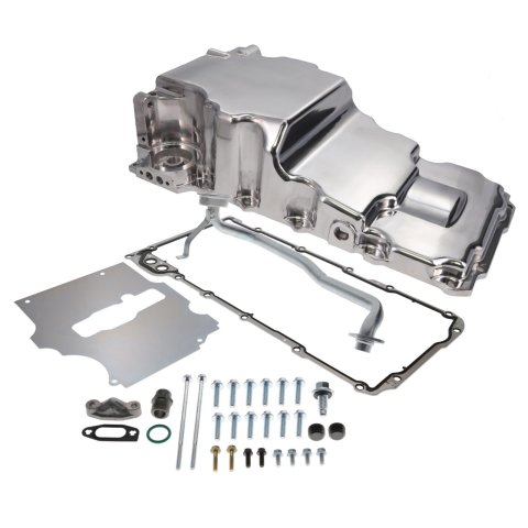 Top Street Performance Oil Pans 81075P Pans, Engine Swap, Low Profile, Aluminum, Polished, 4.250 in. Stroke, 5.7 Quarts, Chevy, LS, 4.8L, 5.3L, 5.7L, .0L, 6.2L, Kit thumbnail 1
