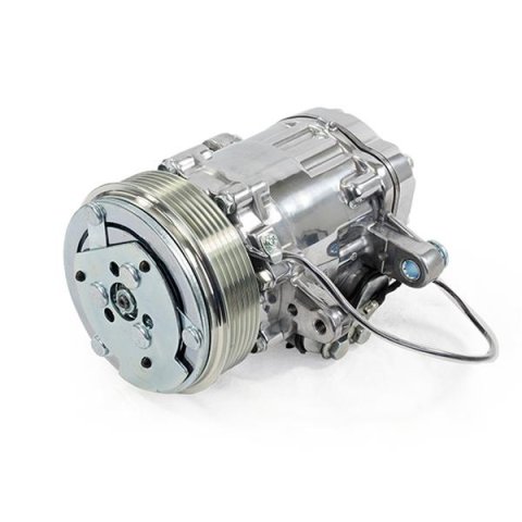 Top Street Performance Sanden Air Conditioning Compressors HC5005C Compressor, SD-7, Aluminum, Chrome, 6-groove, serpentine, R-134A, Each thumbnail 1