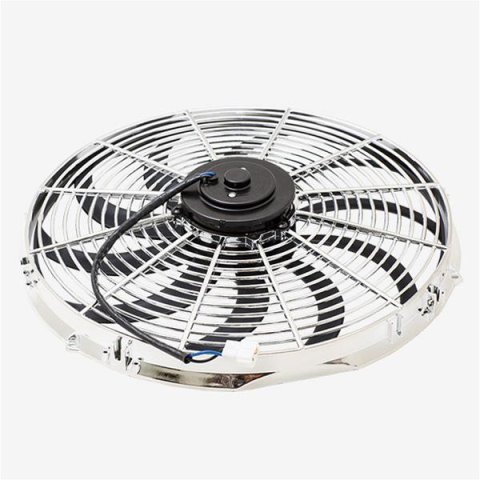 Top Street Performance Fans, Electric HC6105C 16" UNIVERSAL ELECTRIC COOLING FAN, S-BLADE, CHROME thumbnail 4