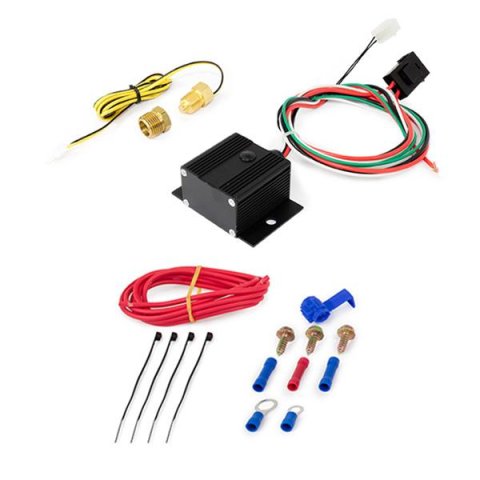 Top Street Performance Adjustable Electric Fan Controllers HC7110BK Controller, Black Relay, 150-240 Degrees F, 3/8 NPT Thermostat, Kit