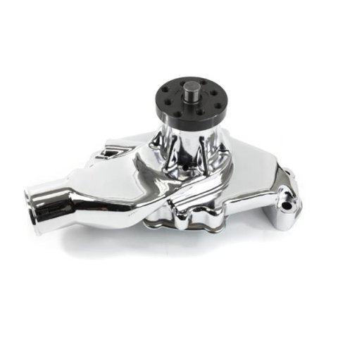 Top Street Performance High-Flow Mechanical Water Pumps HC8013C Pump, Mechanical, Short, High-Volume, CounterClockwise, Aluminum, Chrome, Chevy, Small Block, Each thumbnail 1