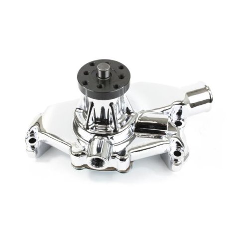 Top Street Performance High-Flow Mechanical Water Pumps HC8013C Pump, Mechanical, Short, High-Volume, CounterClockwise, Aluminum, Chrome, Chevy, Small Block, Each thumbnail 2