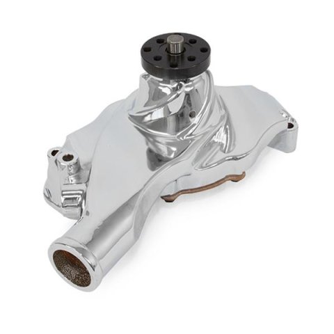 Top Street Performance High-Flow Mechanical Water Pumps HC8021C ALUMINUM MECHANICAL WATER PUMP - CHEVY BB, SHORT, CHROME thumbnail 1