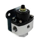 Top Street Performance Billet Aluminum Fuel Pressure Regulators JM1057BK Regulator, 5-12 psi, Aluminum, Black/Natural, Universal, Each thumbnail 1