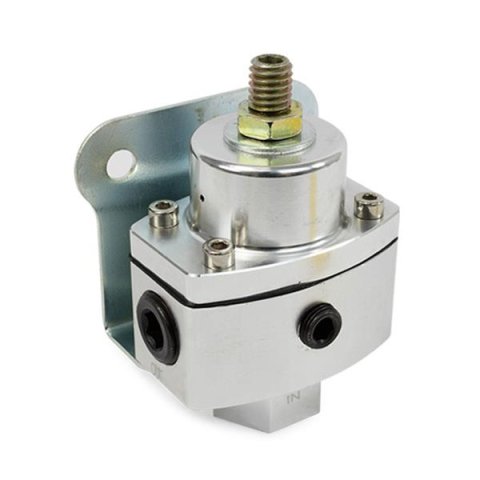 Top Street Performance Billet Aluminum Fuel Pressure Regulators JM1057CA Regulator, 5-12 psi, Aluminum, Clear Anodized, Universal, Each thumbnail 1