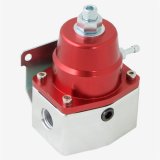 Top Street Performance Billet Aluminum Fuel Pressure Regulators JM1059R Regulator, 40-75 psi, Aluminum, Red/Clear Anodized, Universal, Each thumbnail 1