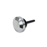 Top Street Performance Power Steering Reservoir Caps JM2002C Cap, Saginaw P Series, Chrome, With Dipstick, Each thumbnail 1