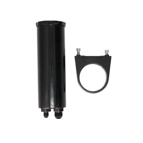 Top Street Performance Billet Aluminum Remote Power Steering Reservoirs JM2012BK Reservoir, Aluminum, Black, -6 AN Inlet, /-10 AN Outlet, 9.750 in. Length, 2.840 in, Diameter, Each thumbnail 2