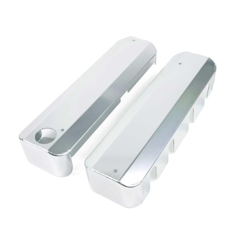 Top Street Performance LS Ignition Coil Covers JM8081-7CA Covers, LS, Aluminum, Clear Anodized, Chevrolet, Small Block LS, Pair thumbnail 1