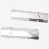 Top Street Performance Fabricated Aluminum Valve Covers JM8091-7CA Covers, Tall, Aluminum, Clear Anodized, Long Bolt, Chevrolet, Small Block, Pair thumbnail 2