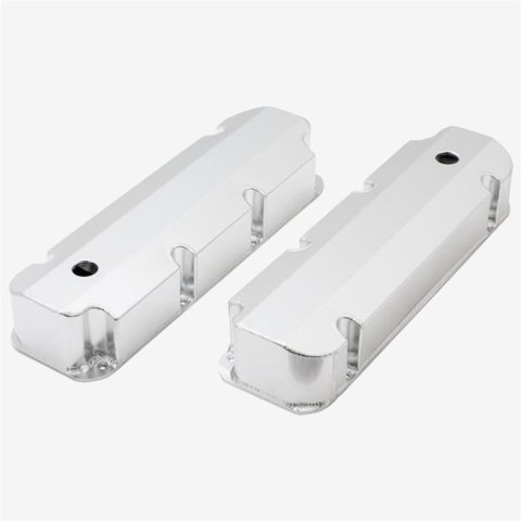 Top Street Performance Fabricated Aluminum Valve Covers JM8094-8CA ALUMINUM TALL FABRICATED VALVE COVER - FORD BB, SHORT BOLT, WITH BREATHER HOLE, CLEAR AWITHDIZED
