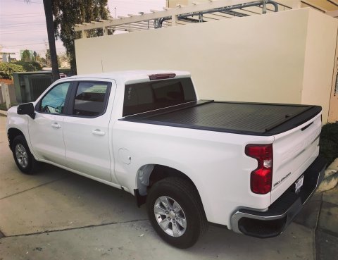 Truck Cover USA American Roll Tonneau Covers CR201 Covers, Roll, Retractable, Hard Style, Aluminum, Black Textured, 6.5 ft. Bed Length, Chevrolet, GMC, Each thumbnail 1