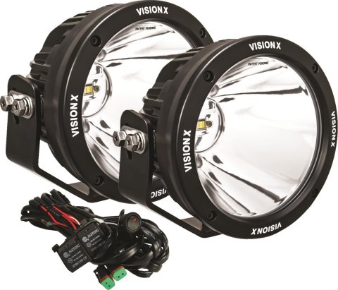 Vision X LED Cannon Series Auxiliary Lights 9907475 Lights, Canon Series, Driving, 6.7 in.Round, Black Housing, Clear Lens, 140 watts, Pair thumbnail 3
