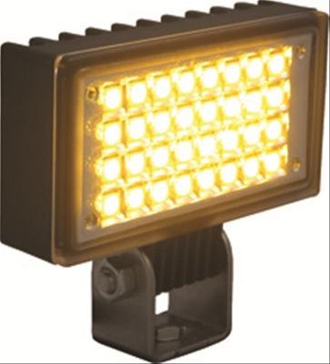 Vision X Utility LED Flood Lights 9119298 Auxiliary Light, Utility, Flood, 3.52 x 3.19 in., Black Housing, Clear Lens, Amber Bulb, 6 watt, Each thumbnail 1