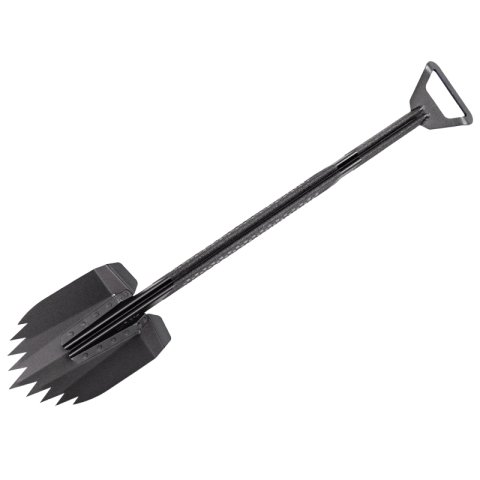 Go Rhino Xventure Gear Sharktooth Stackable Shovel - Textured Black