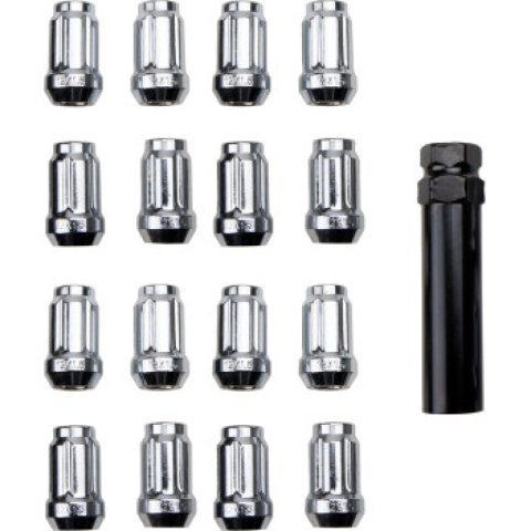ITP Lug Nuts (Box of 20) w/ Key - 12x1.5 Splined 60 Deg Tapered - Chrome thumbnail 1